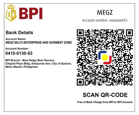 bpi bank code 9 digits.